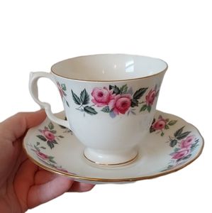 Queen Anne Teacup and Saucer Set